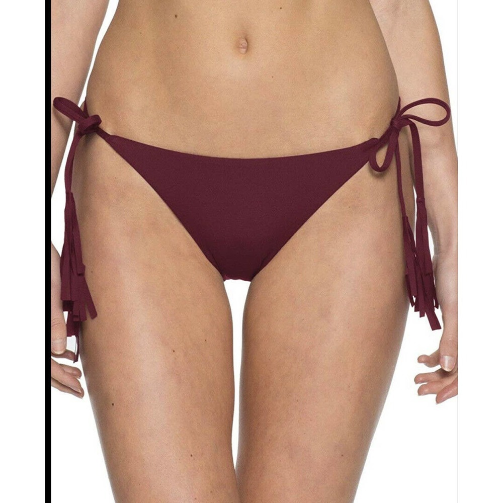 NEW Becca By Rebecca Virtue Dakota Side Tie Bikini Bottom NWOT Sz L Pool Beach - Picture 2 of 4